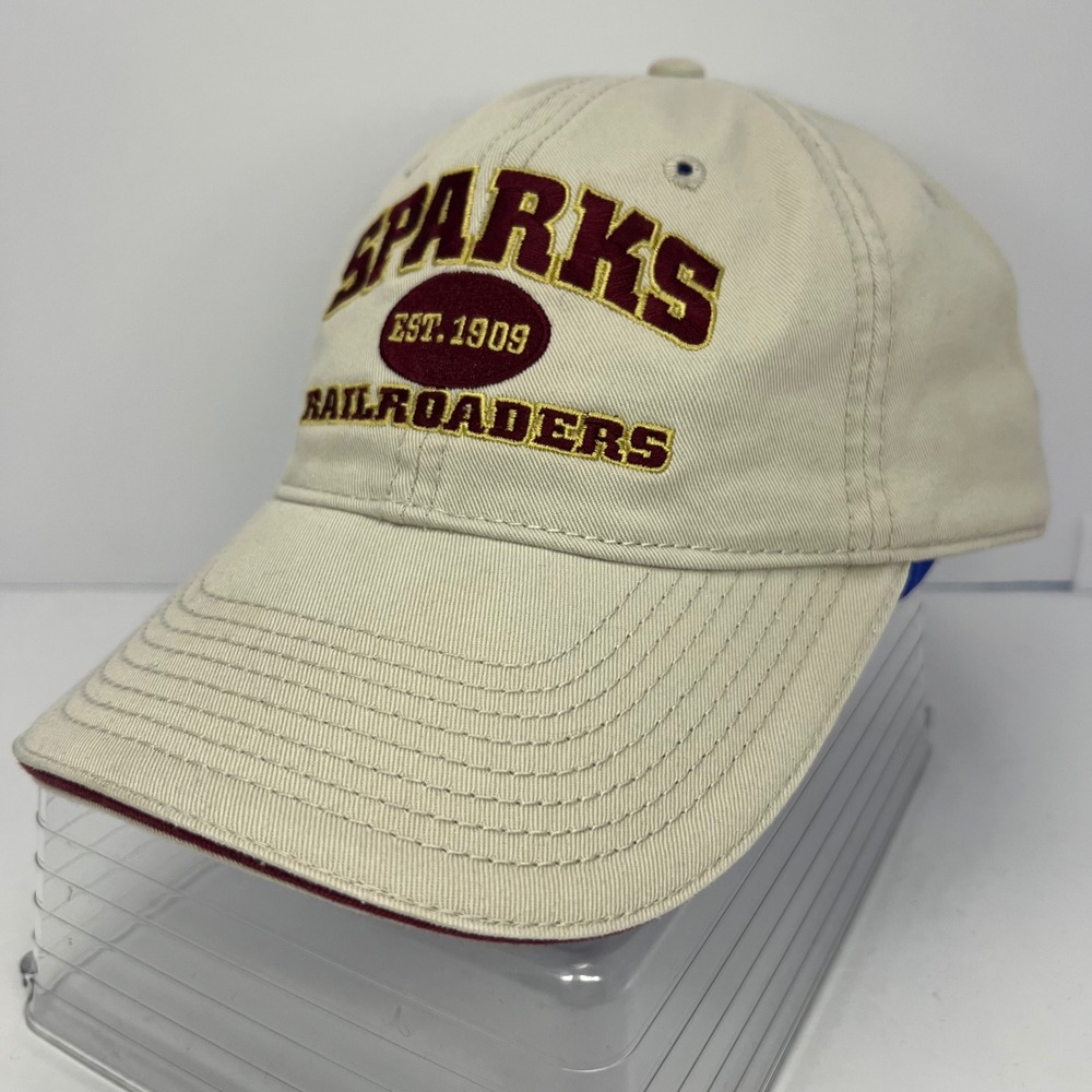 Sparks Railroaders Est 1909 Baseball Cap Hat Tan Adjustable SHS The Game‎